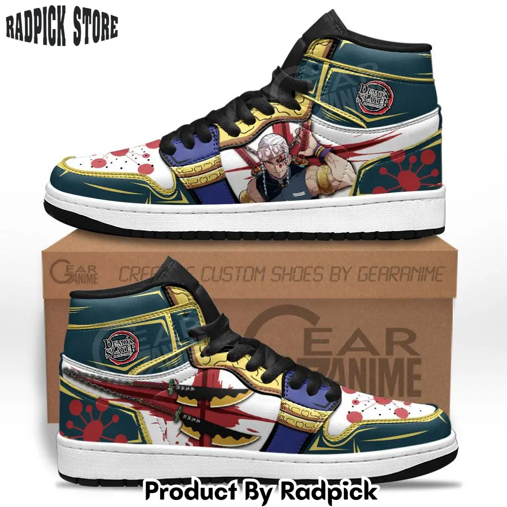 Uzui tengen air jordan high top sneakers anime demon slayer shoes  rp0353942